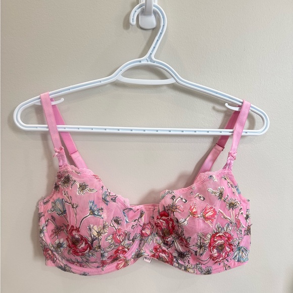 Floral Pink Victoria’s Secret Bra 38DD - Picture 1 of 5